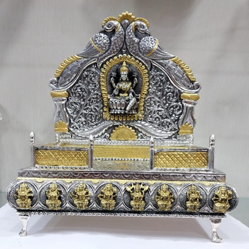 Divine looks pure silver asthalakshmi singhasan wi...