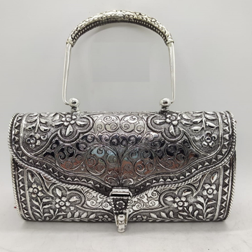 Puran Pure Silver shoulder bag with Stylish Lock i...